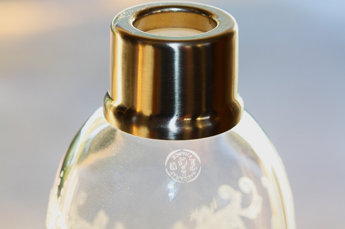Flambeau à verrine en cristal de Baccarat, modèle Médaillon-photo-7