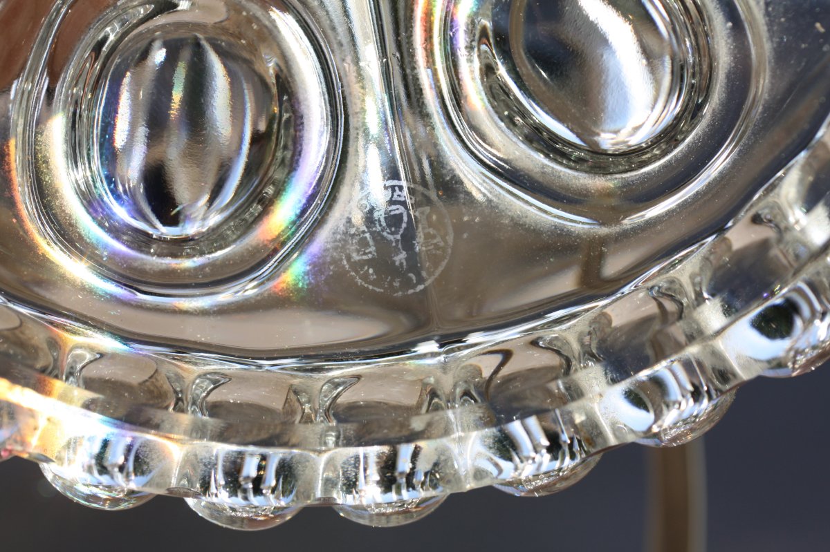Flambeau à verrine en cristal de Baccarat, modèle Médaillon-photo-8