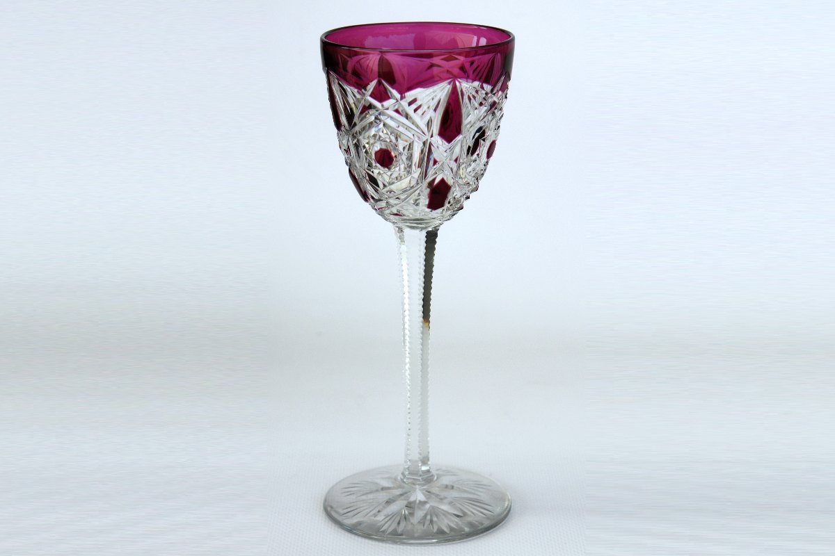 Baccarat Crystal Roemer Glass, Lagny Model (purple)