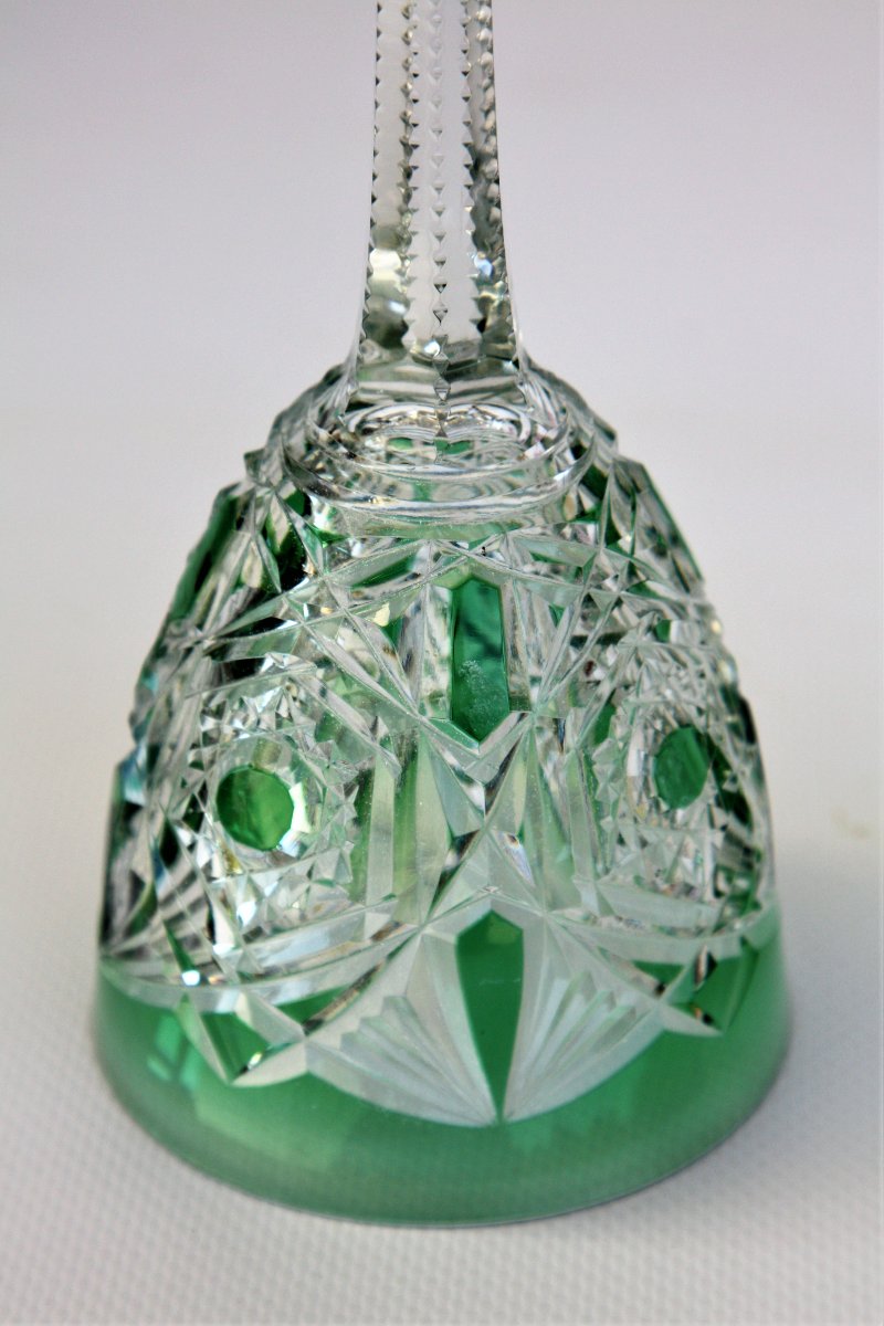 Verre à Vin Du Rhin En Cristal De Baccarat, Modèle Lagny vert-photo-3