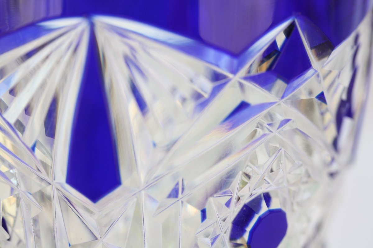 Baccarat Crystal Roemer Glass, Blue Lagny Model-photo-2