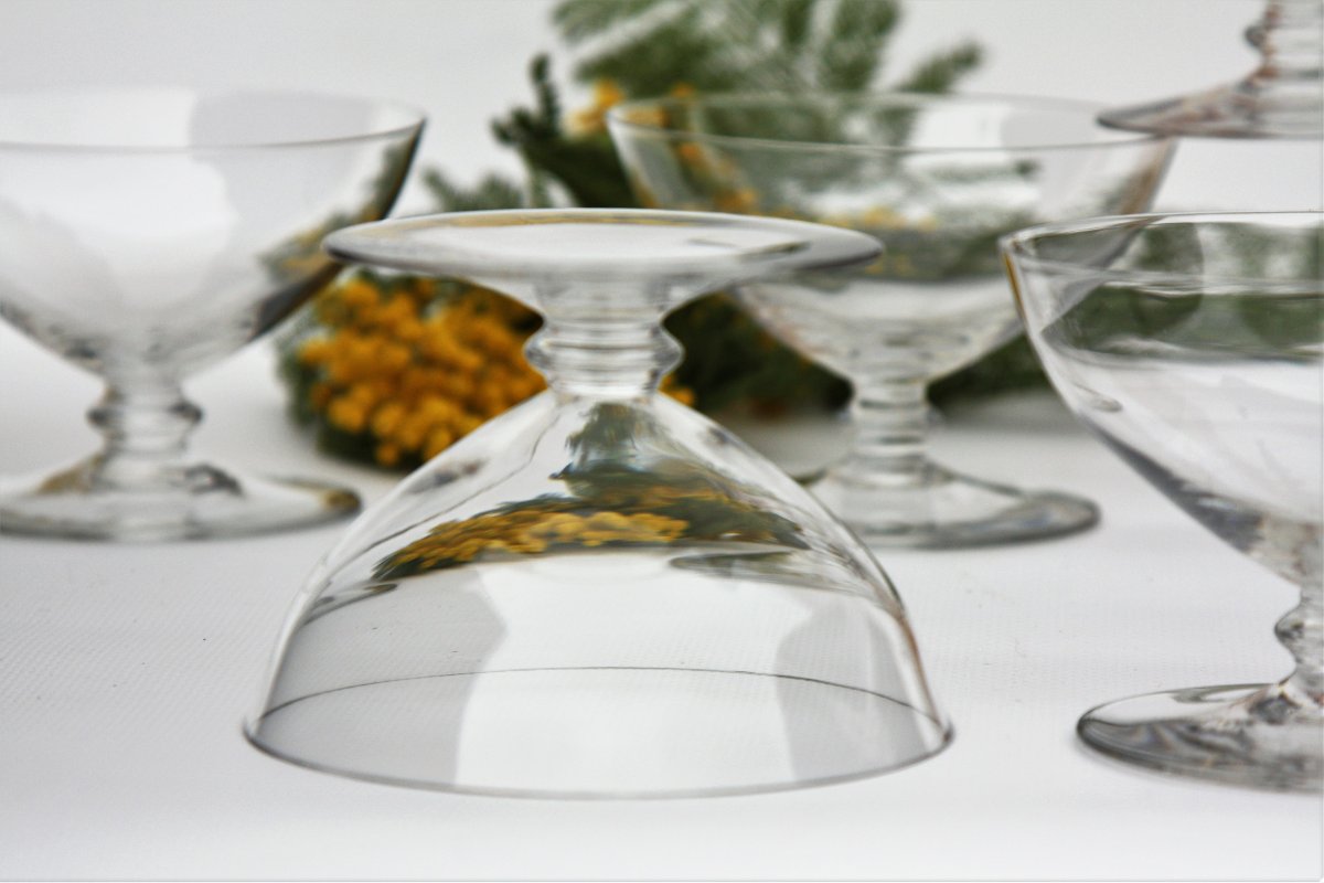 Set de 6 coupes à Champagne en cristal de Baccarat, modèle Murcie-photo-2