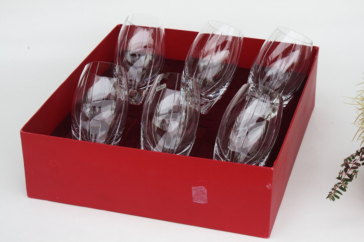 Set de 6 grands verres à whisky en cristal de Baccarat modèle Neptune-photo-5
