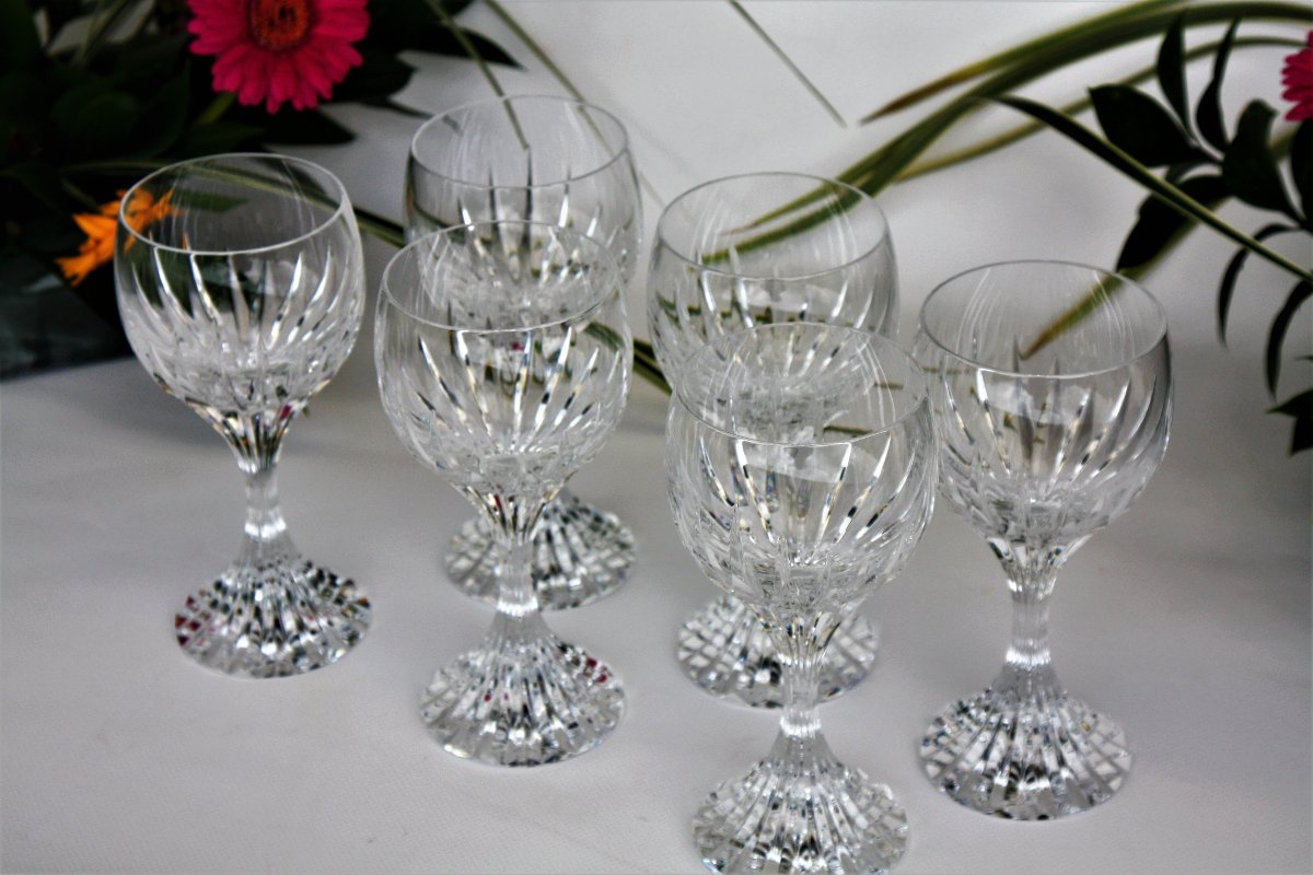 Set de 6 verres à eau en cristal de Baccarat modèle Massena-photo-3