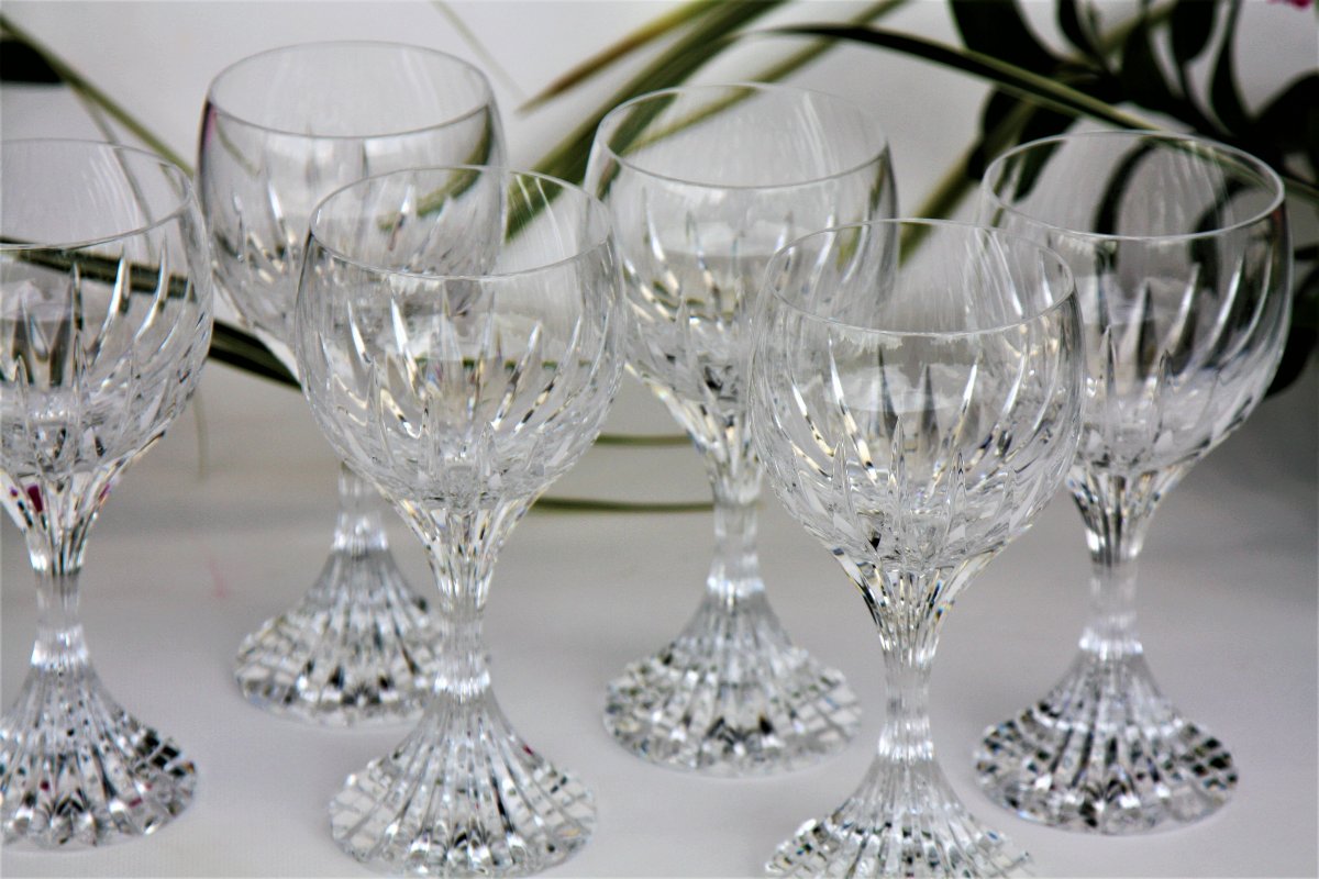 Set de 6 verres à eau en cristal de Baccarat modèle Massena-photo-2