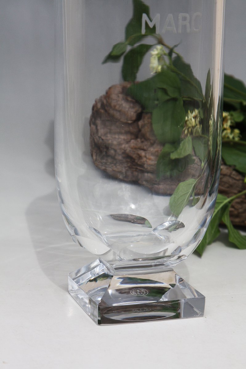 Rare carafe à Marc de Bourgogne en cristal de Baccarat modèle Maladetta-photo-1