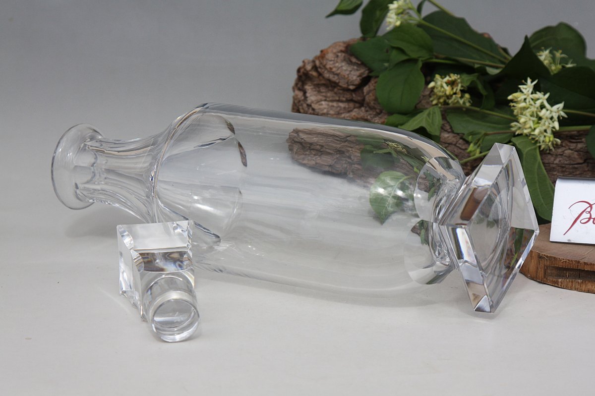 Rare carafe à Marc de Bourgogne en cristal de Baccarat modèle Maladetta-photo-2