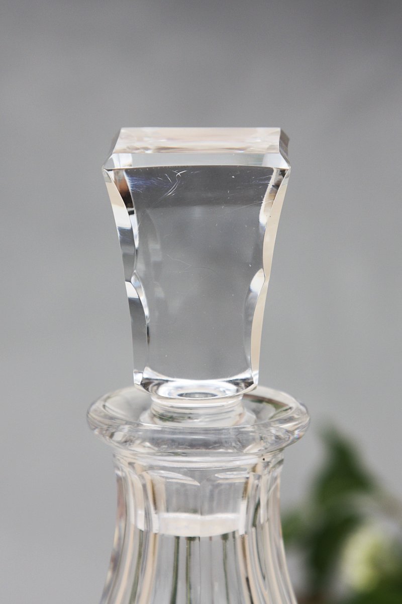 Rare carafe à Marc de Bourgogne en cristal de Baccarat modèle Maladetta-photo-7