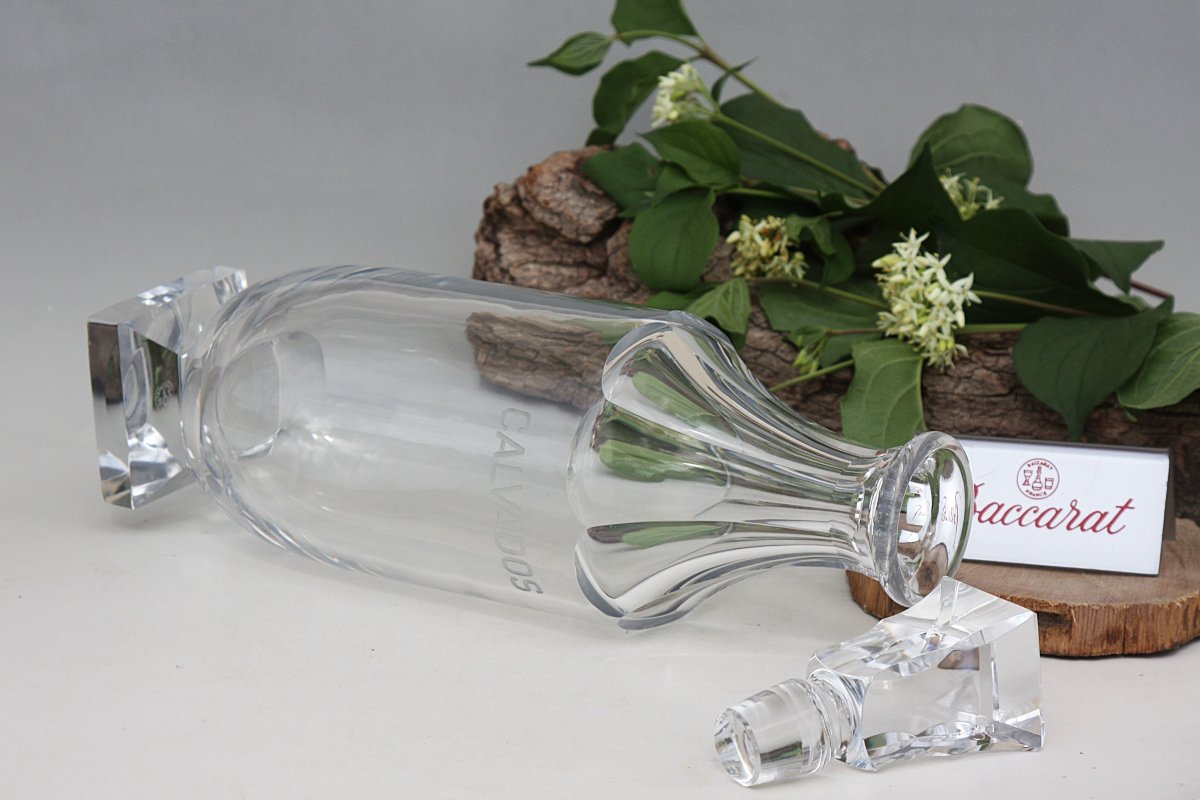 Rare Baccarat Crystal Calvados Decanter, "maladetta" Model-photo-2