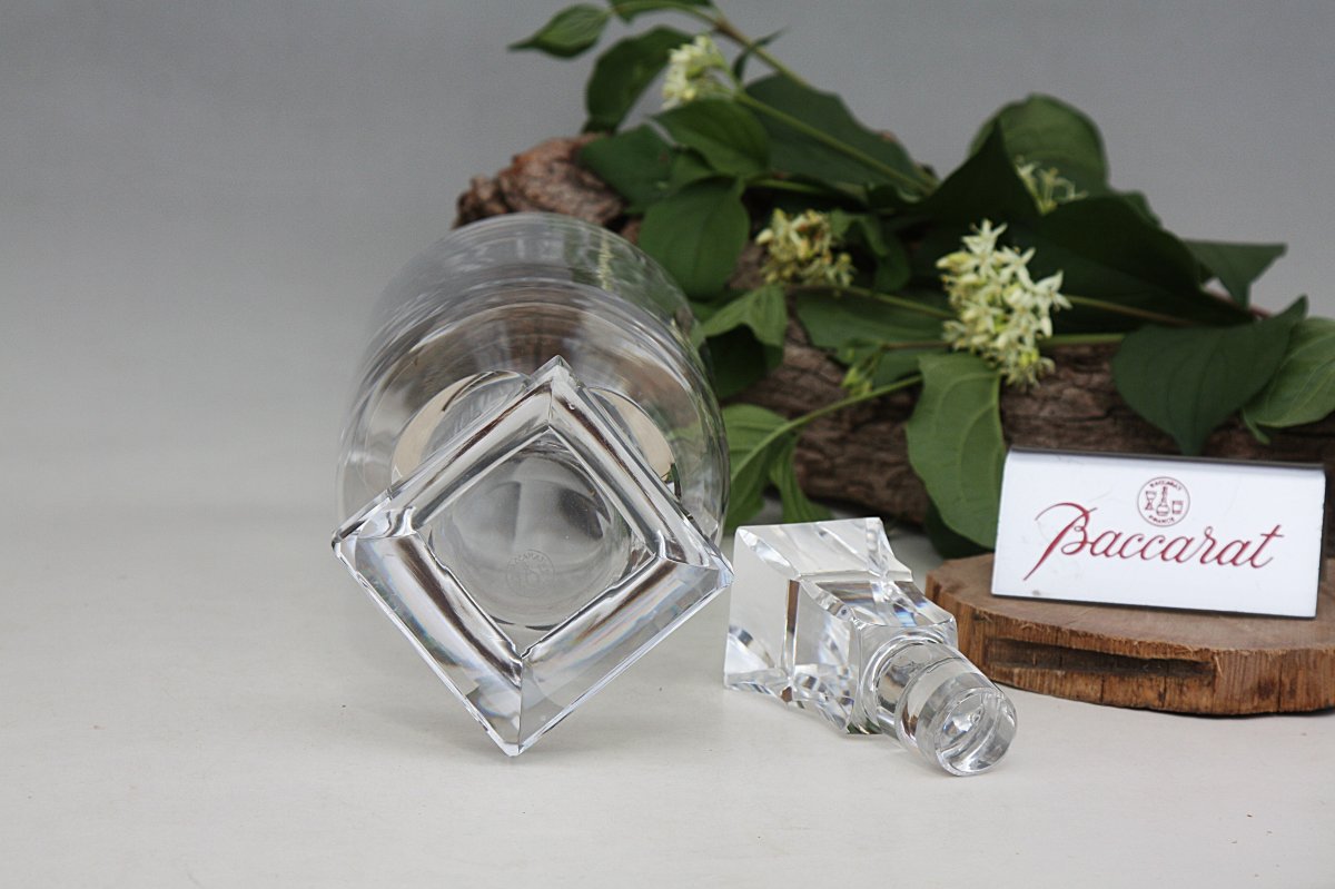 Rare Baccarat Crystal Calvados Decanter, "maladetta" Model-photo-5