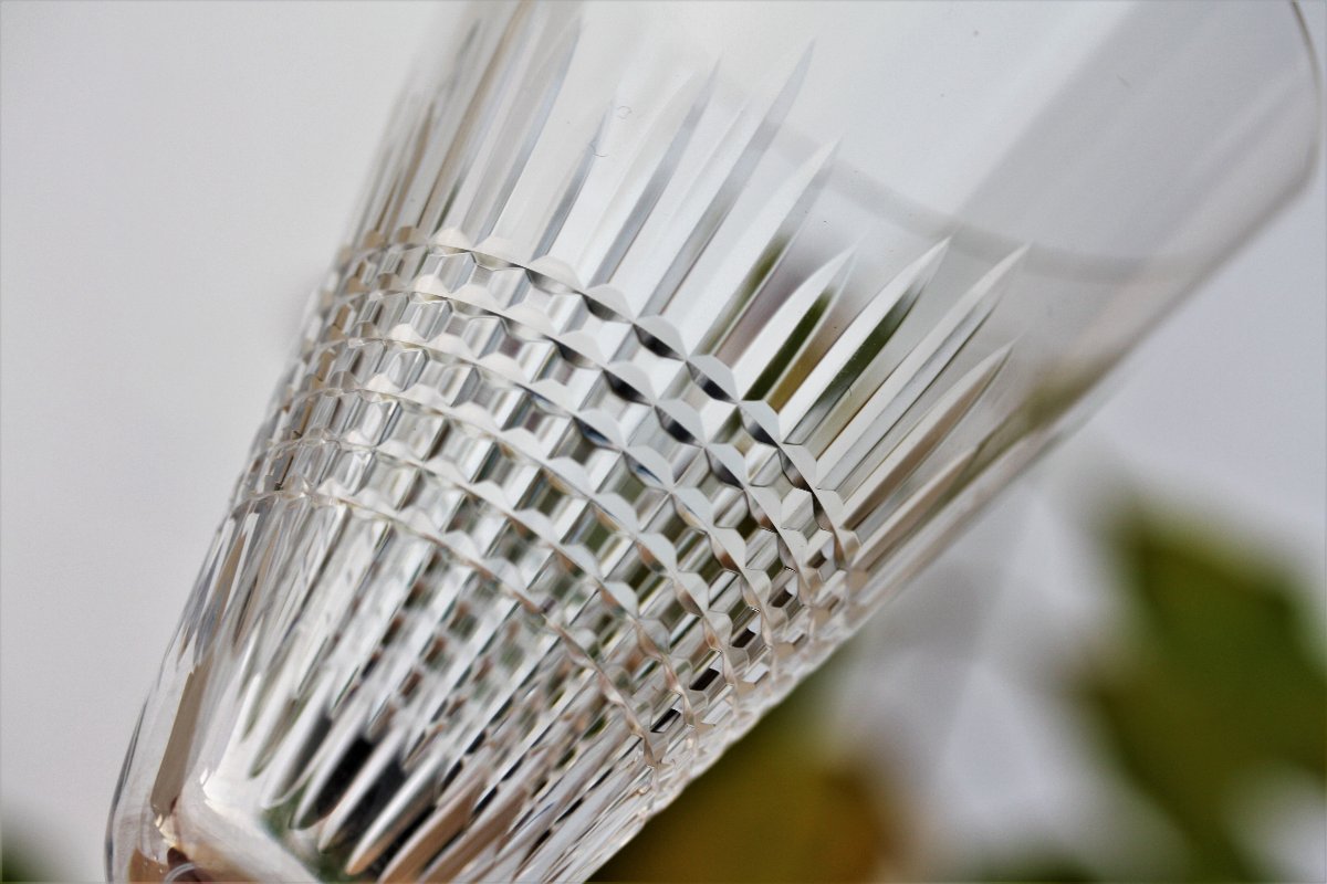Set de 6 flûtes à cocktail ou Champagne en cristal de Baccarat modèle Nancy-photo-2