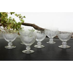 Set Of 6 Wine Glasses In Baccarat Crystal, Marillon Model