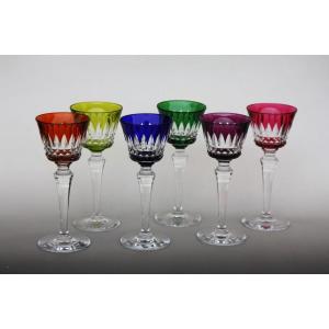 Set Of 6 Roemer Glasses In Baccarat Crystal, Piccadilly Model