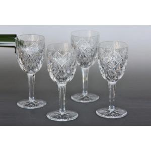Set Of 4 Water Glasses In Saint Louis Crystal, Florence Model