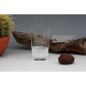 Lalique Crystal Long Drink Whiskey Glass, Flames Model