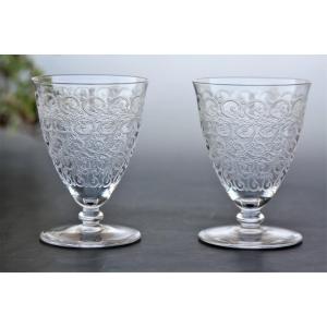 Set de 2 verres à vin n°3 en cristal de Baccarat modèle Chateaubriant