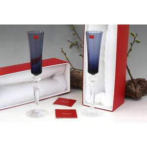 Set de 2 flûtes à Champagne en cristal de Baccarat modèle Mille Nuits