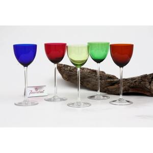 Set de 5 verres à vin du Rhin en cristal Baccarat Perfection