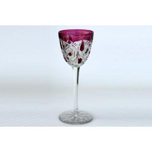 Baccarat Crystal Roemer Glass, Lagny Model (purple)