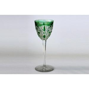 Baccarat Crystal Roemer Glass, Lagny Green Model