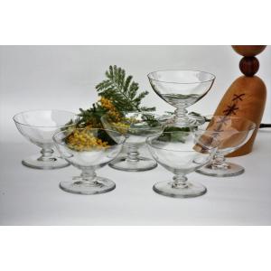 Set de 6 coupes à Champagne en cristal de Baccarat, modèle Murcie
