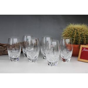 Set de 6 grands verres à whisky en cristal de Baccarat modèle Neptune