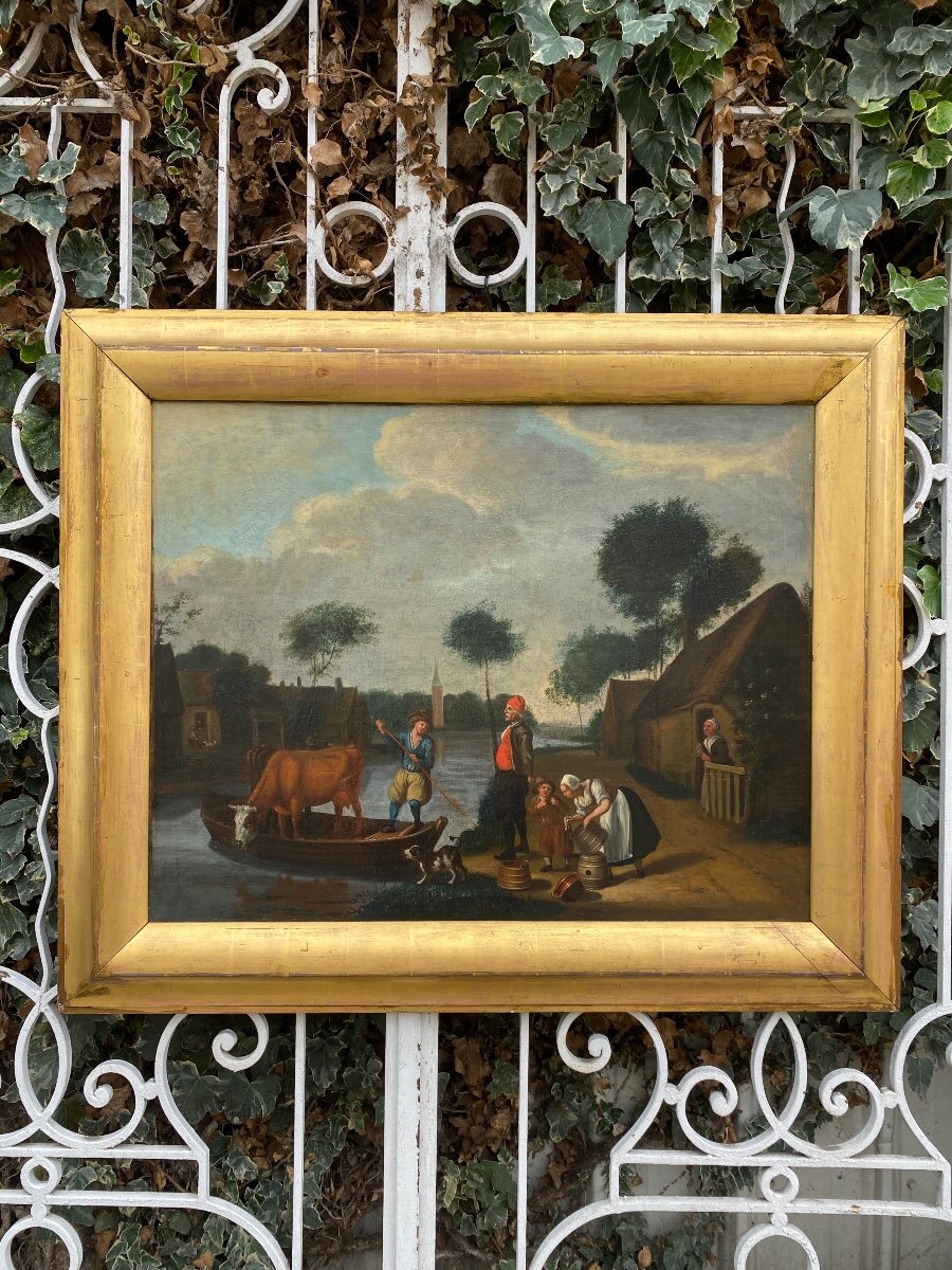 Grand Tableau Hollandais XIXème-photo-1
