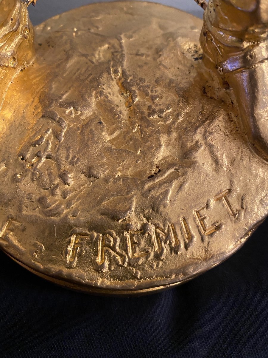 Henri Iv, Gilt Bronze Sculpture Signed Emmanuel Frémiet (1824-1910)-photo-4