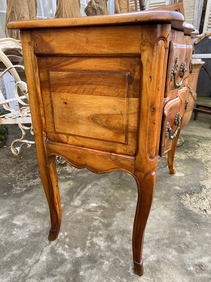 Louis XV Style Commode In Solid Walnut, Rhône Valley, 20th Century -photo-4