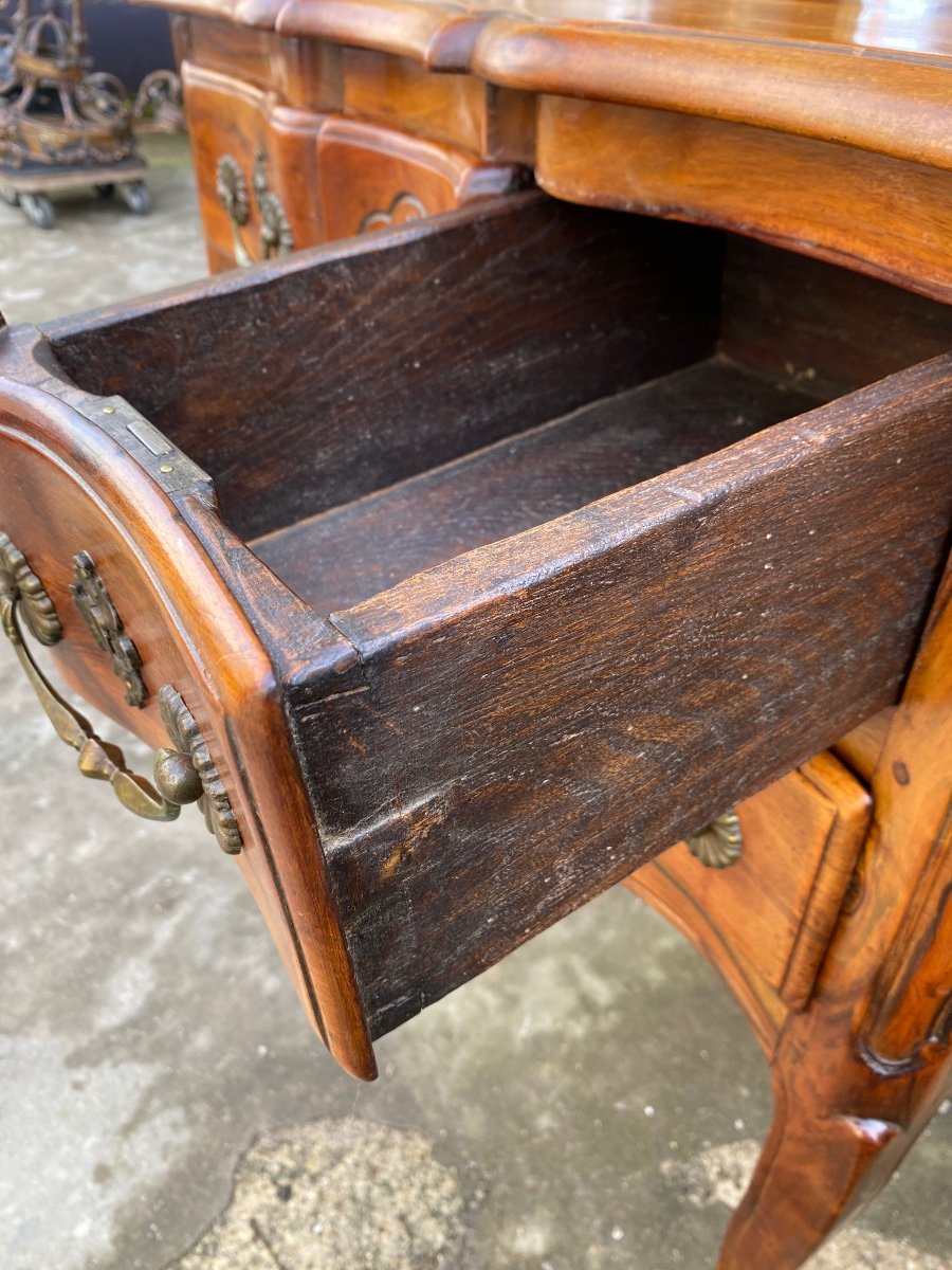 Louis XV Style Commode In Solid Walnut, Rhône Valley, 20th Century -photo-4