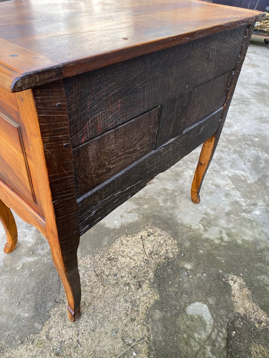 Louis XV Style Commode In Solid Walnut, Rhône Valley, 20th Century -photo-7