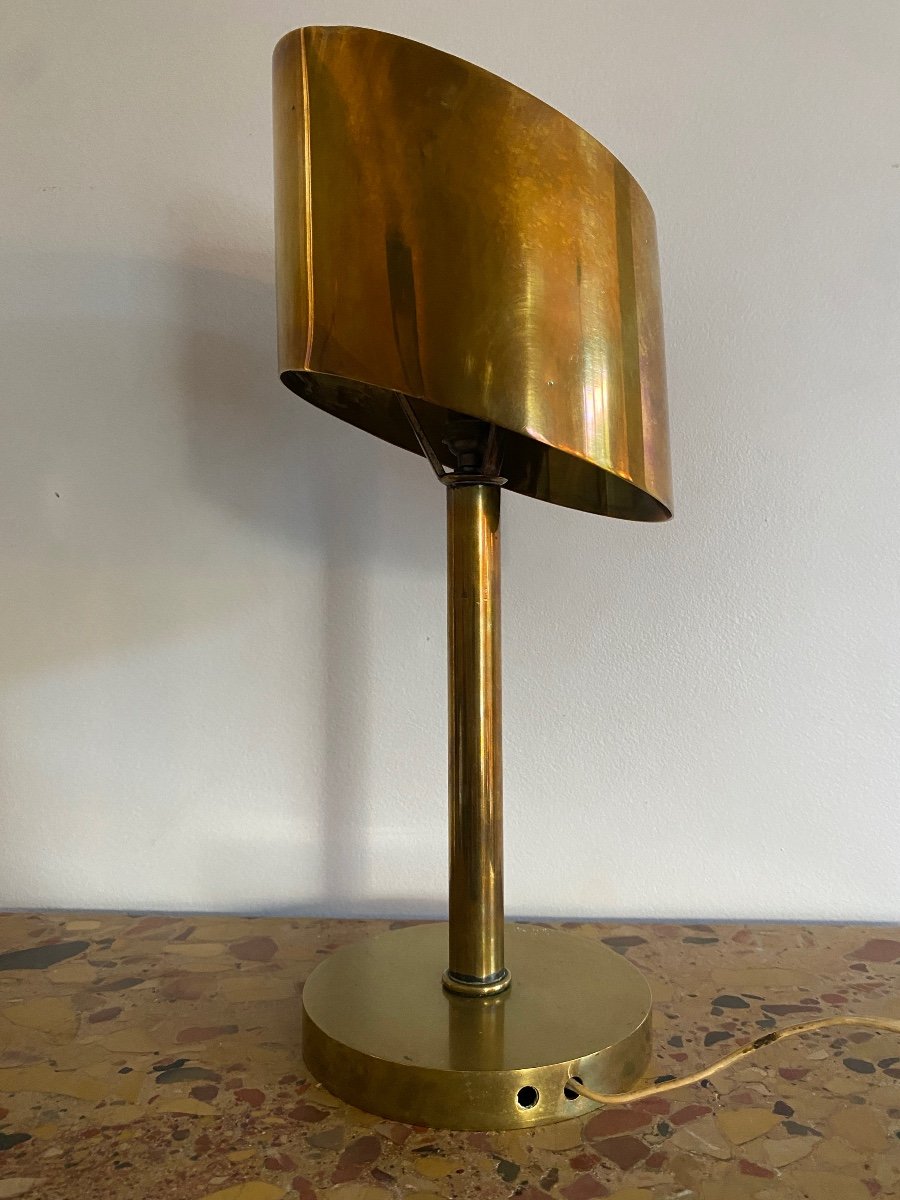 Art Deco Brass Lamp, Atelier Jean Perzel 1930-photo-3