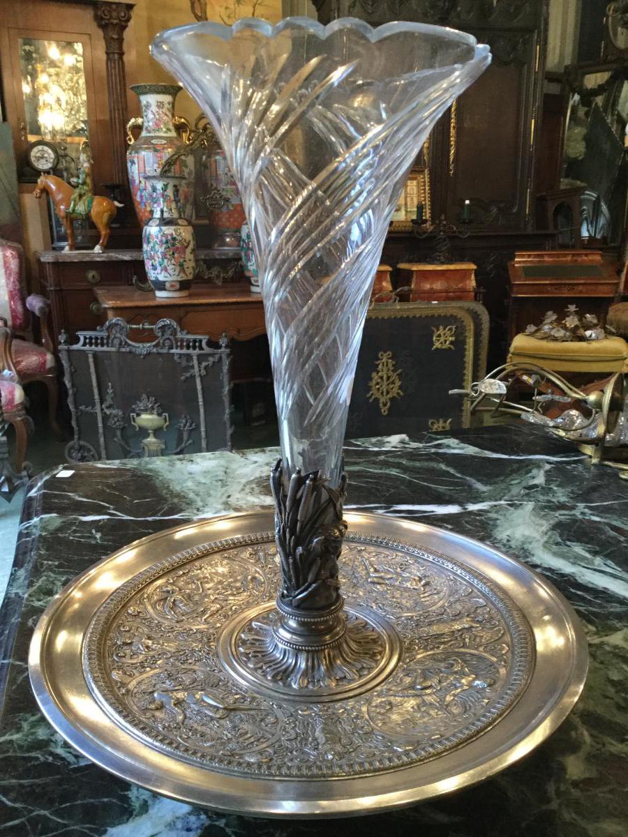 Ash From 1900 Table Silver Metal Cone Crystal
