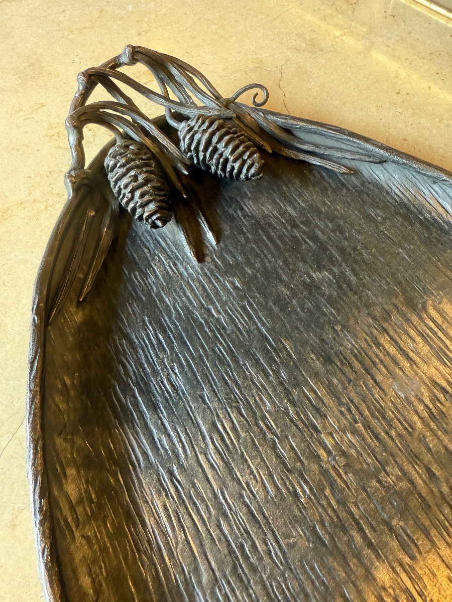 Hammered Iron Tray/empty Pocket, Art Deco Period 1930-photo-4