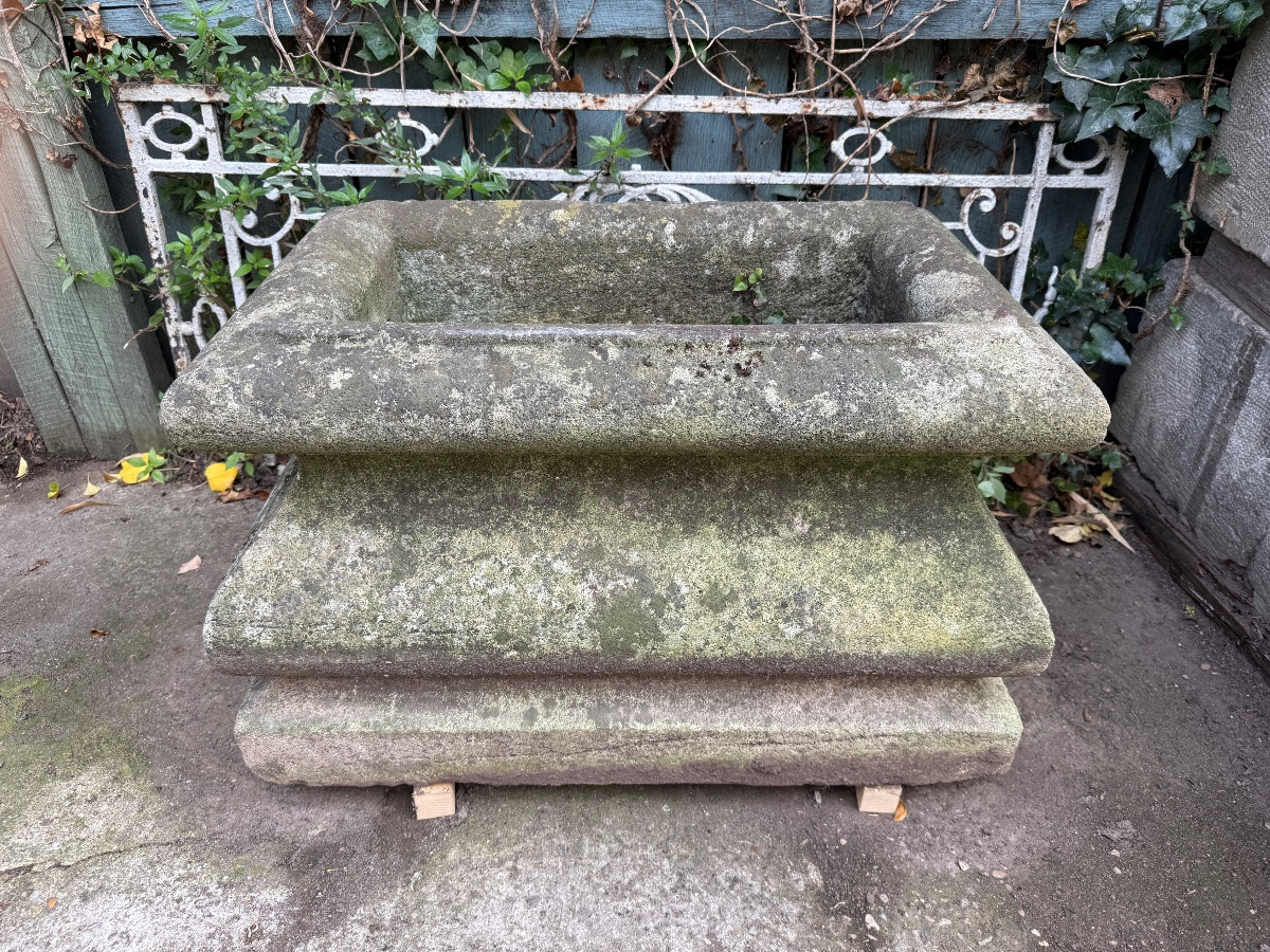 19th Century Stone Basin / Planter, Garden Decoration -photo-2
