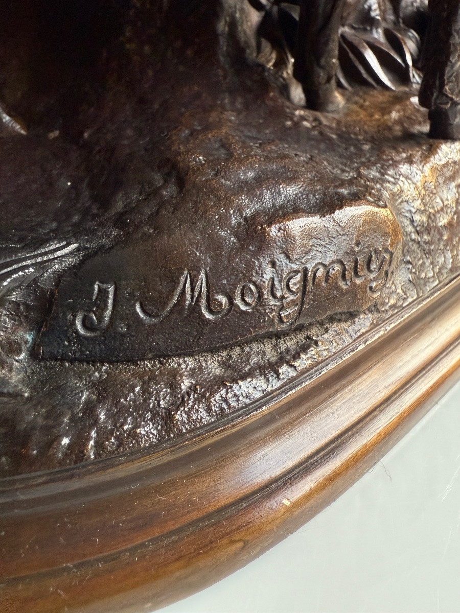 Group Of Bronze Merino Sheep Signed Jules Moigniez (1835-1894)-photo-7