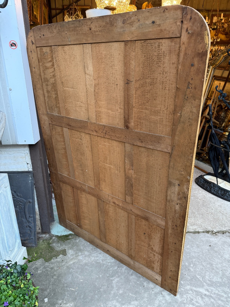 Miroir de cheminée doré , époque XIXème , motifs de fleurs gravées et perles -photo-6