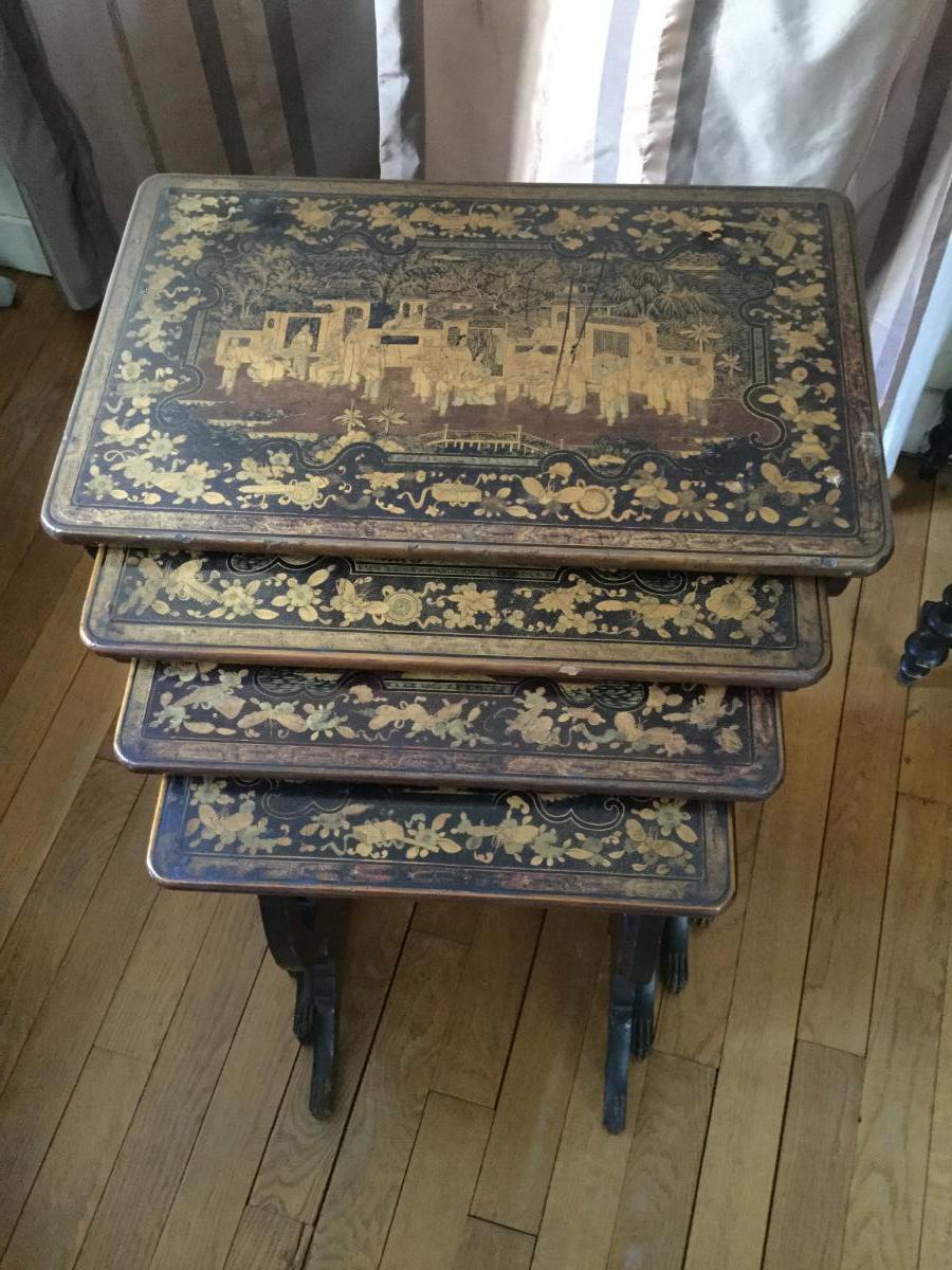 Nesting Tables Series Lacquer In China From Late Nineteenth-photo-1