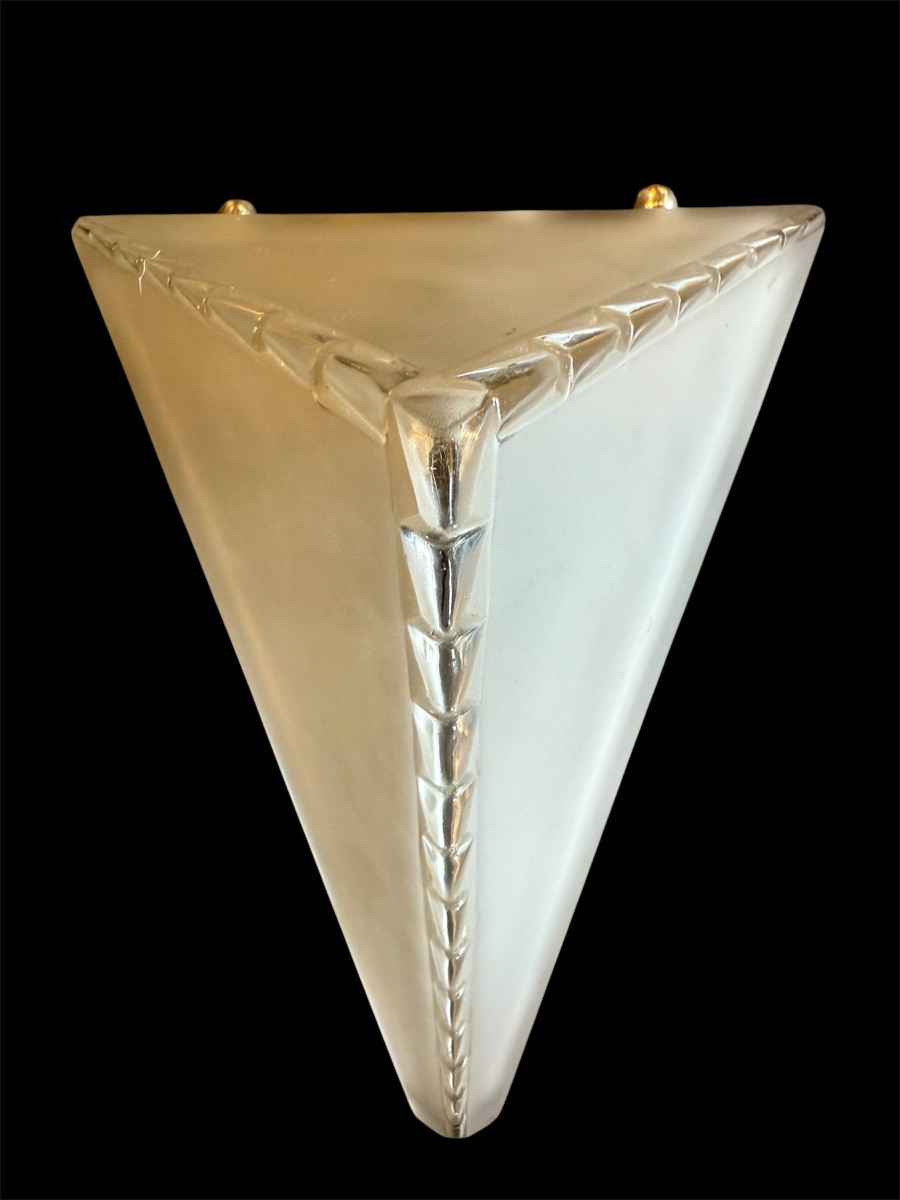 4 Art Deco Sconces Circa 1930 Signed Genet Et Michon-photo-4