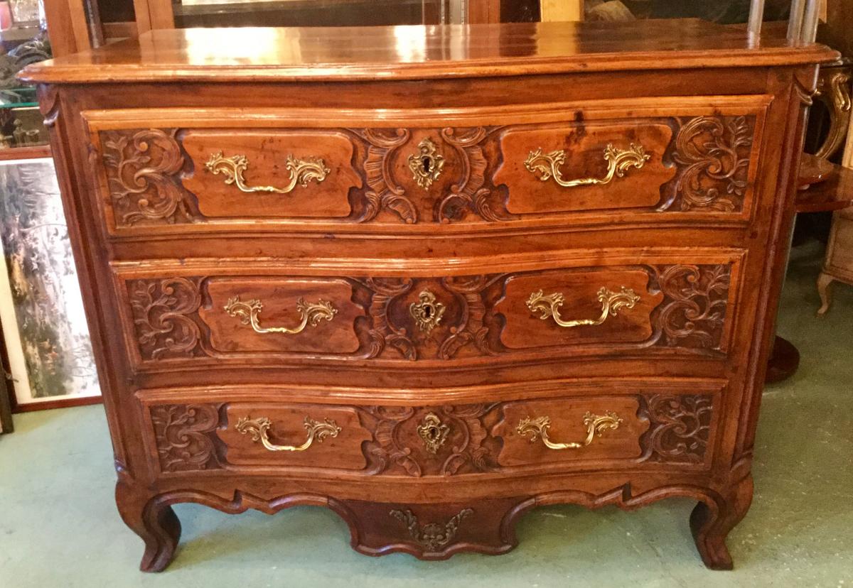 Lyonnaise Commode In Walnut Eighteenth Century-photo-2