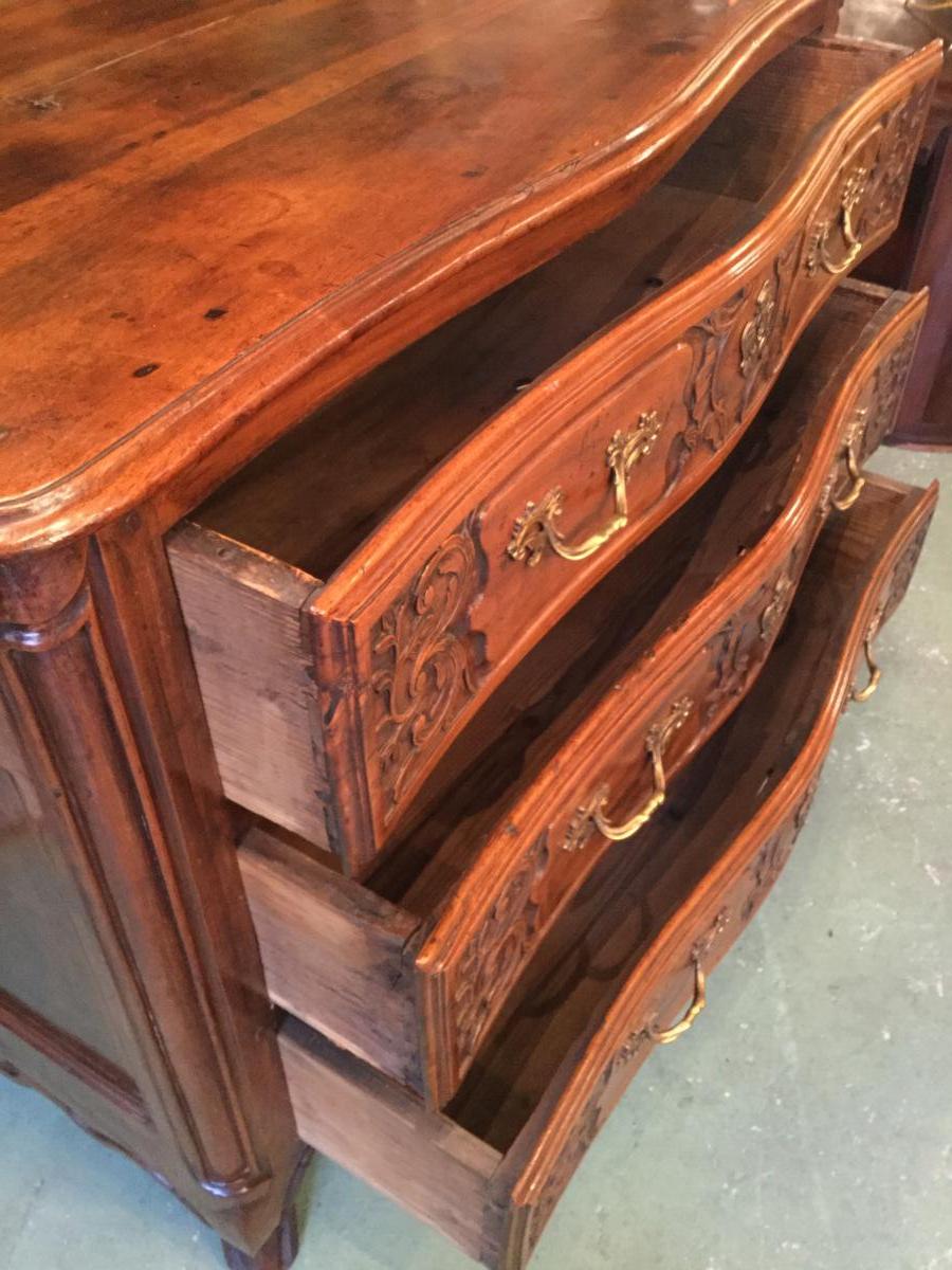 Lyonnaise Commode In Walnut Eighteenth Century-photo-3