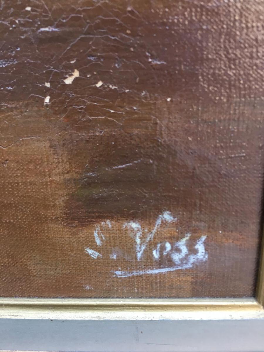 Old Table, Church Interior / Cathedral Signed Voss-photo-5