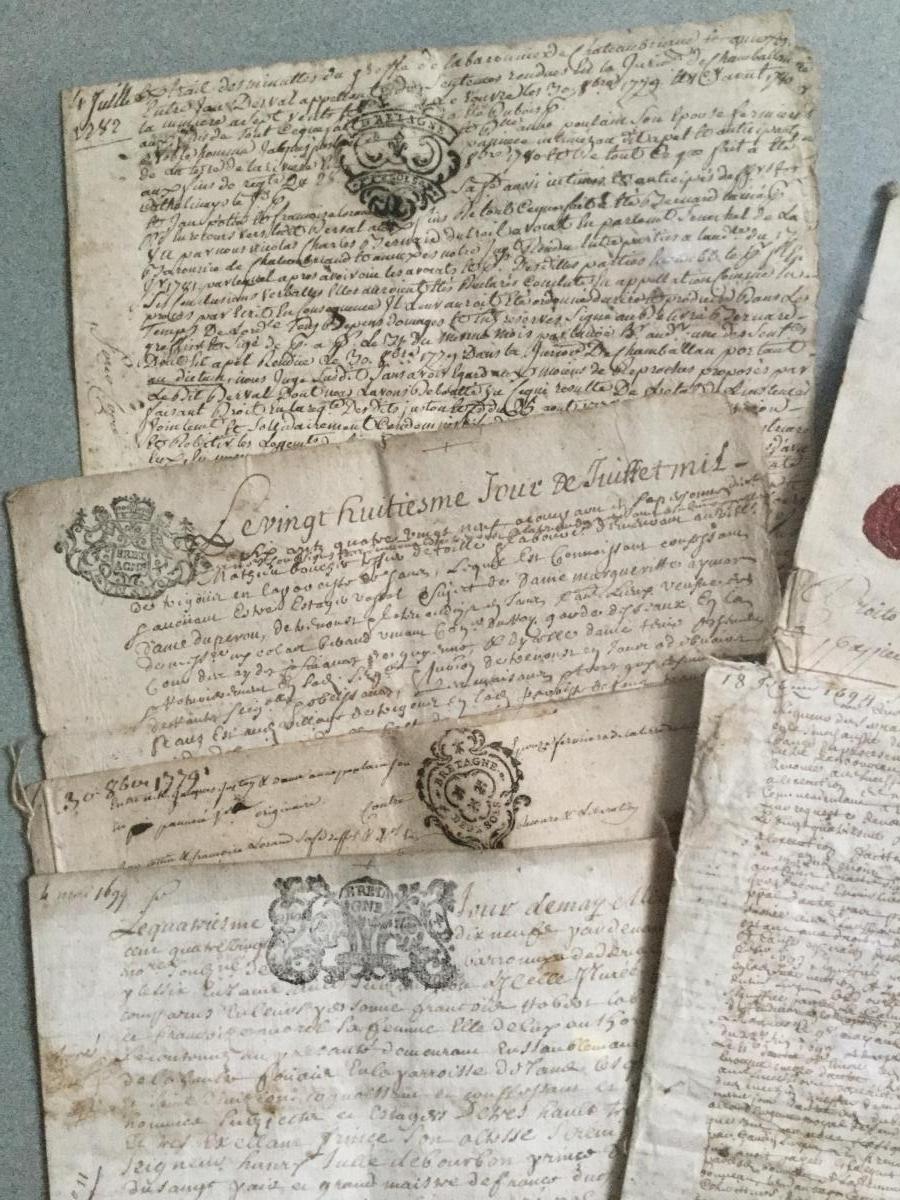 French Notarial Acts XVIIIth, Ancient Documents-photo-3