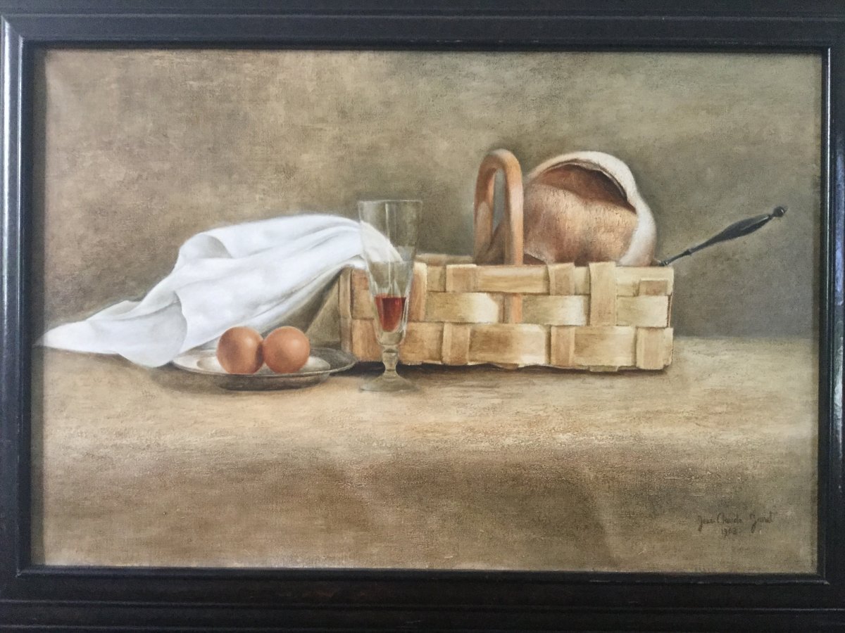 Grande Nature Morte XXème Par Jean Claude Janet