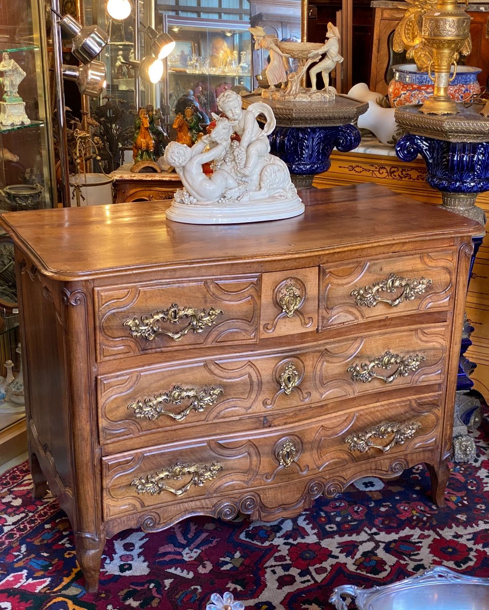 Commode Louis XIV, île De France, En Noyer, 18ème Siècle -photo-2