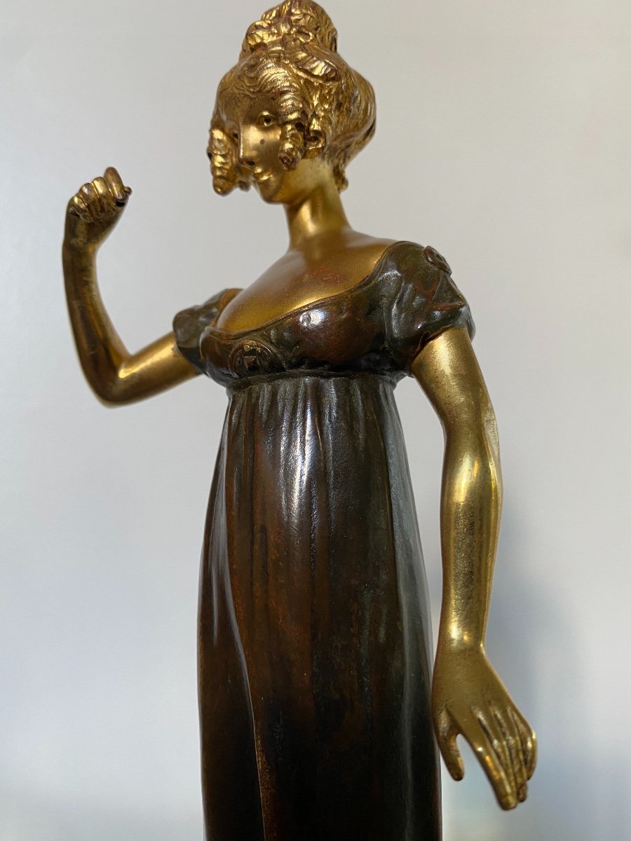 Sujet Féminin En Bronze  Art Déco  1930 Signé Louis Sosson-photo-4