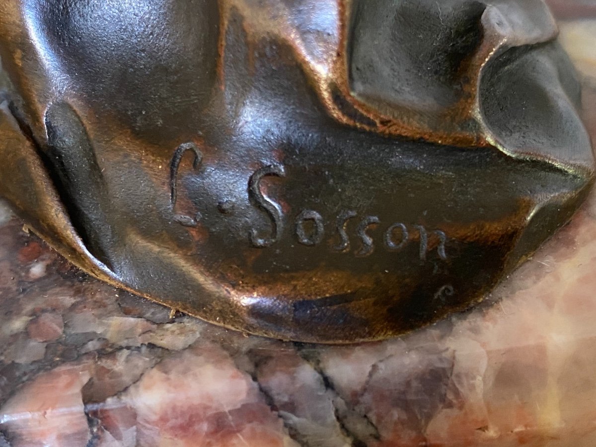 Sujet Féminin En Bronze  Art Déco  1930 Signé Louis Sosson-photo-7