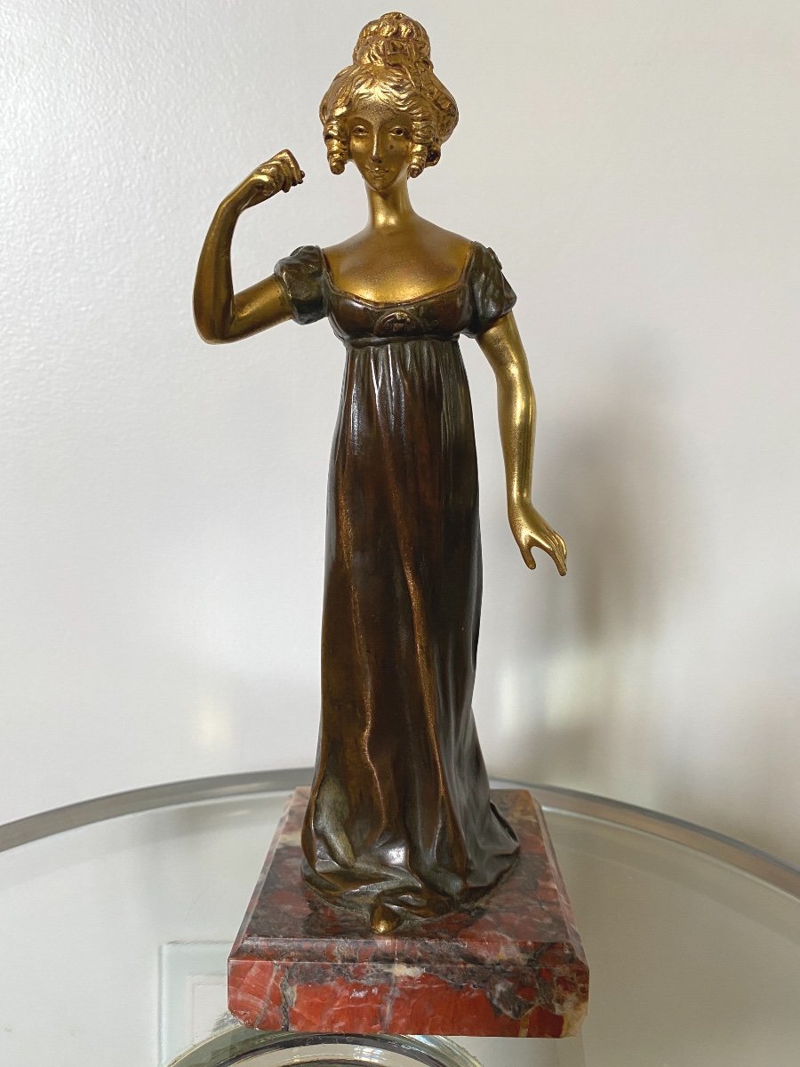 Sujet Féminin En Bronze  Art Déco  1930 Signé Louis Sosson