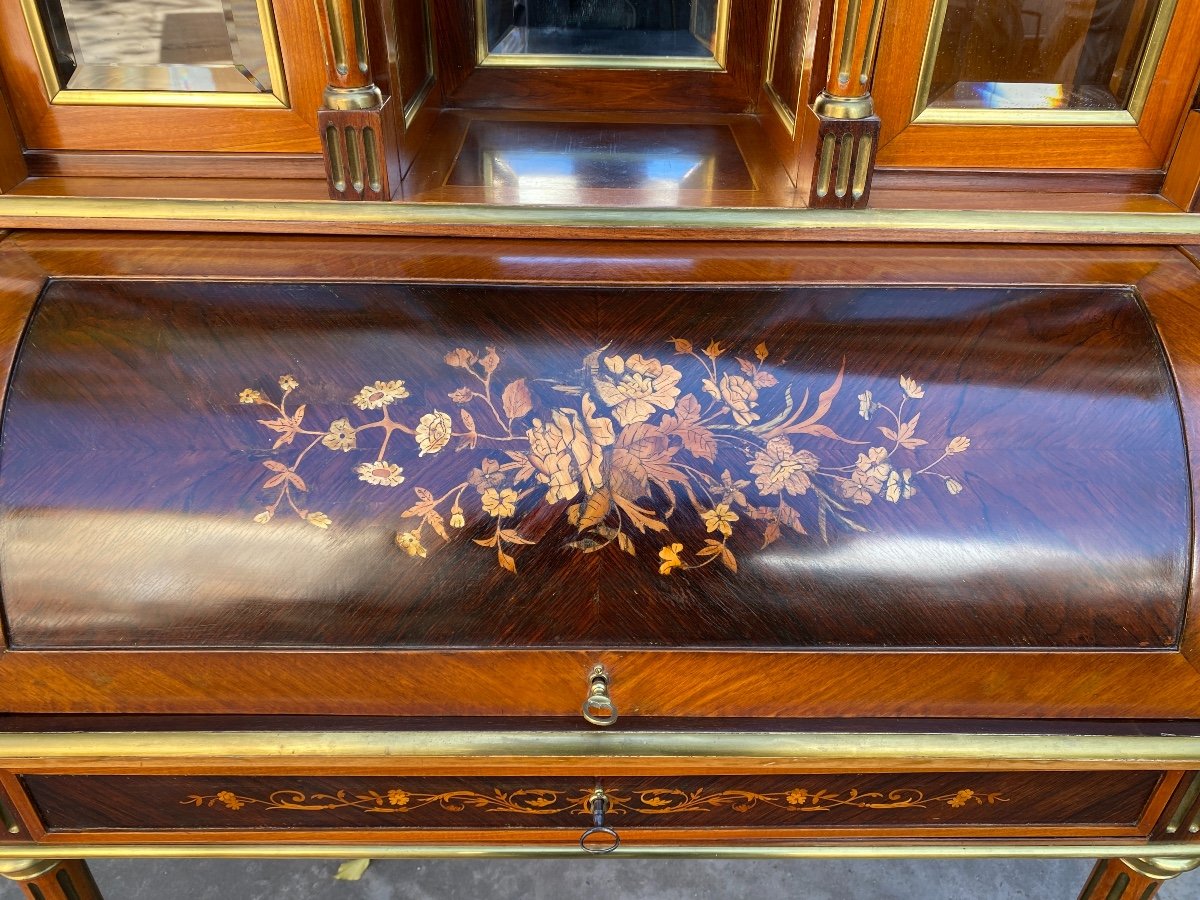 Louis XVI Style Marquetry Desk Said-photo-3