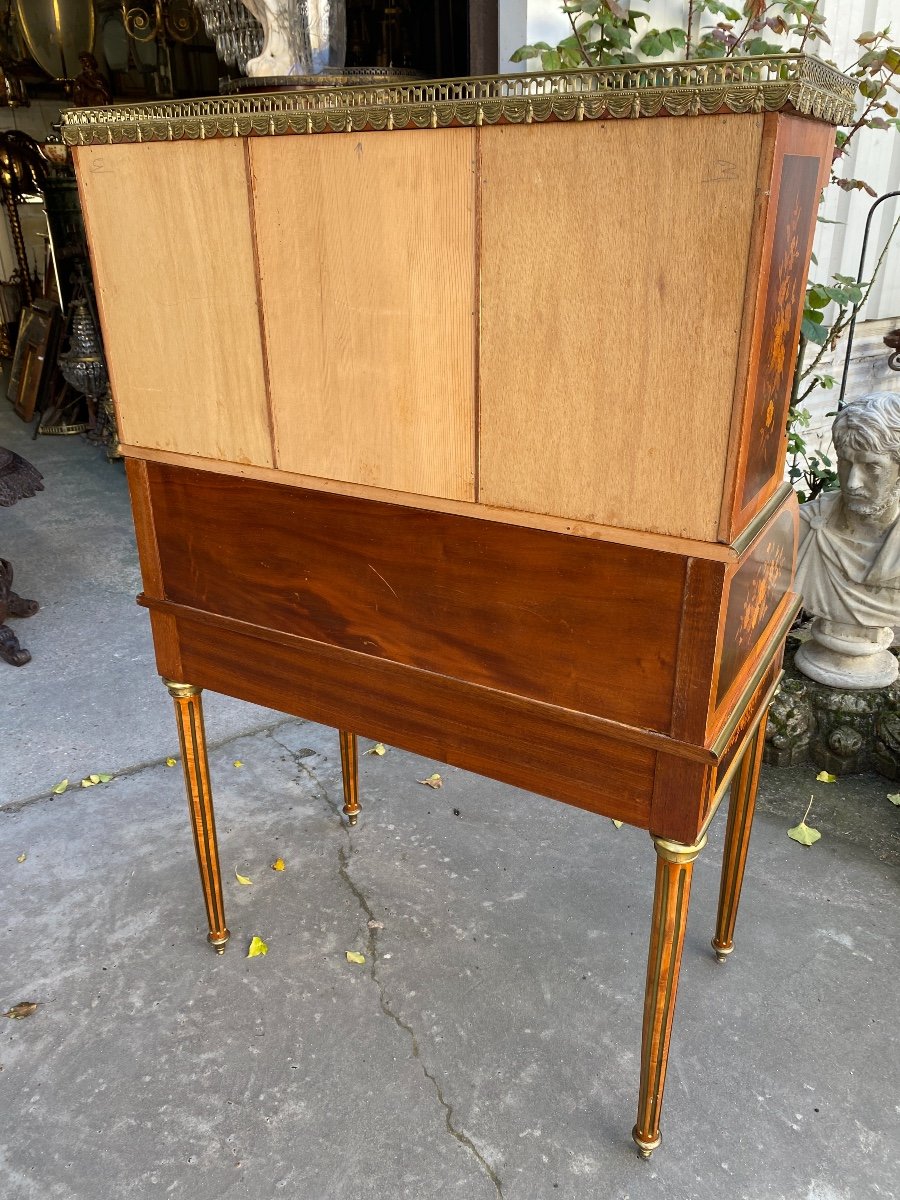 Louis XVI Style Marquetry Desk Said-photo-8